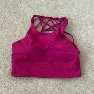 Lululemon pink high neck sports bra